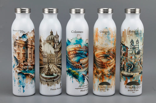 Roman Bottle Trevi Fountain Colosseum Piazza Navona Spanish Steps by RomAntica Design from Rome