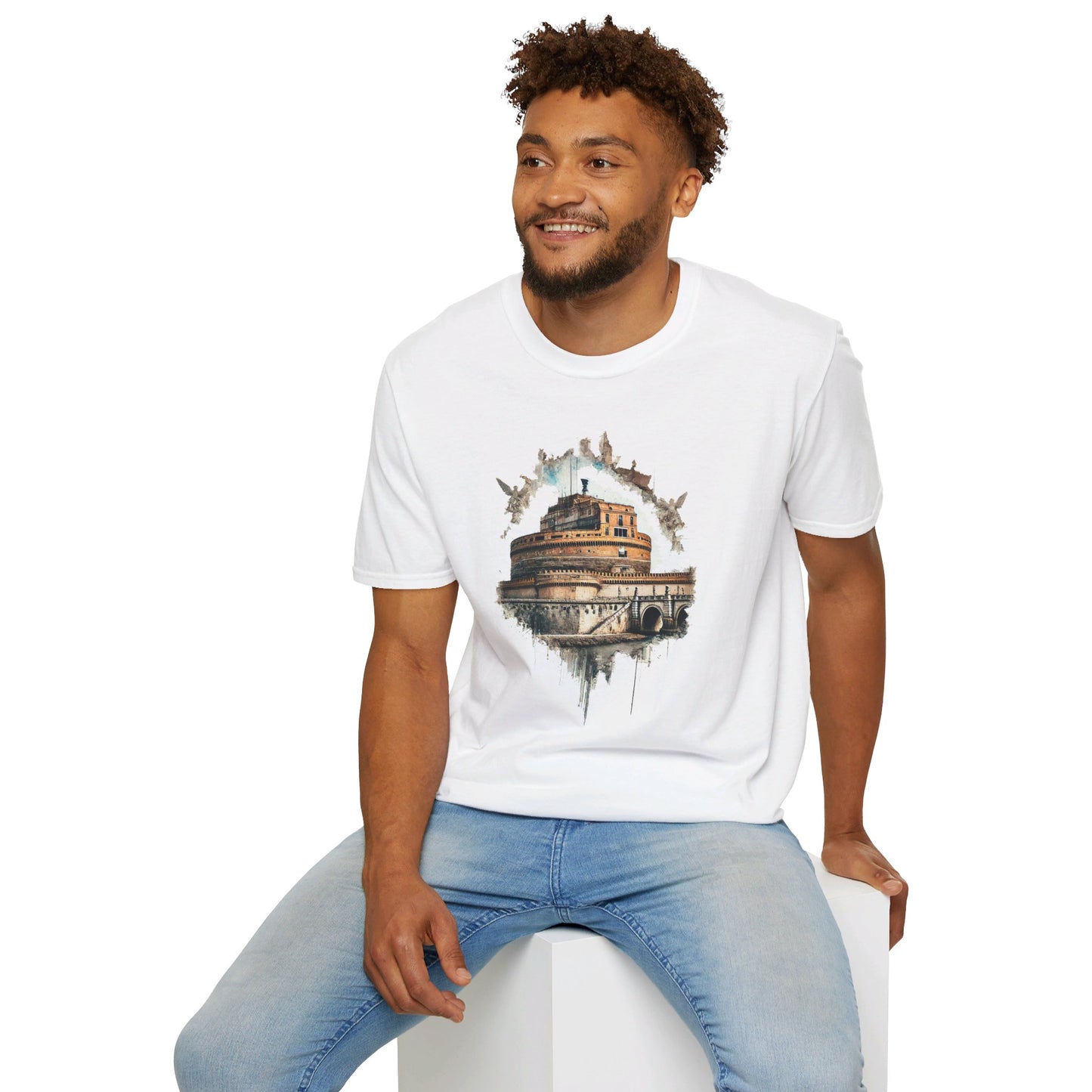 T-Shirt. Castel Sant'Angelo. Monochrome Legacy